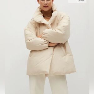 Mango oversized water- repellent coat